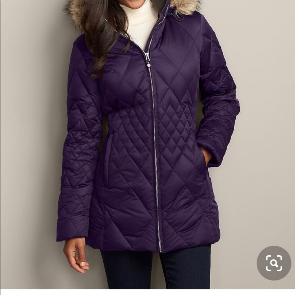 Eddie Bauer Goose Down Deep Aubergine Parka